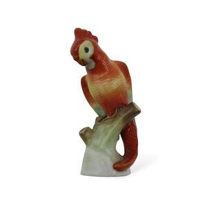 HEREND Hungary PARROT Handpainted Figurine Vintage - Damaged Wing